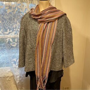 Bardo & tagliaferri striped winter scarf